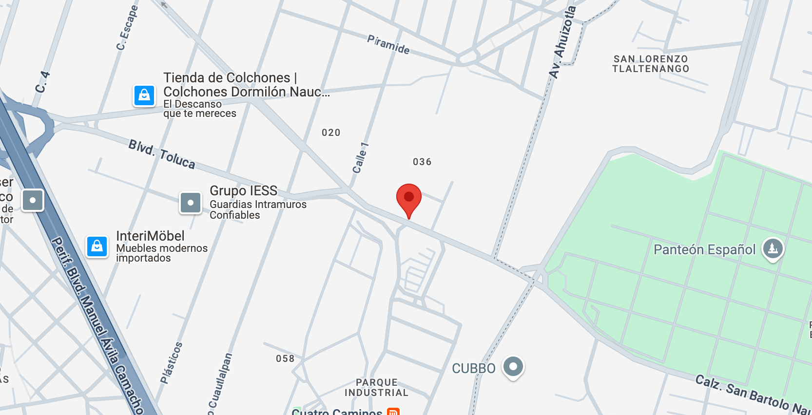 Mapa de ubicación en Naucalpan